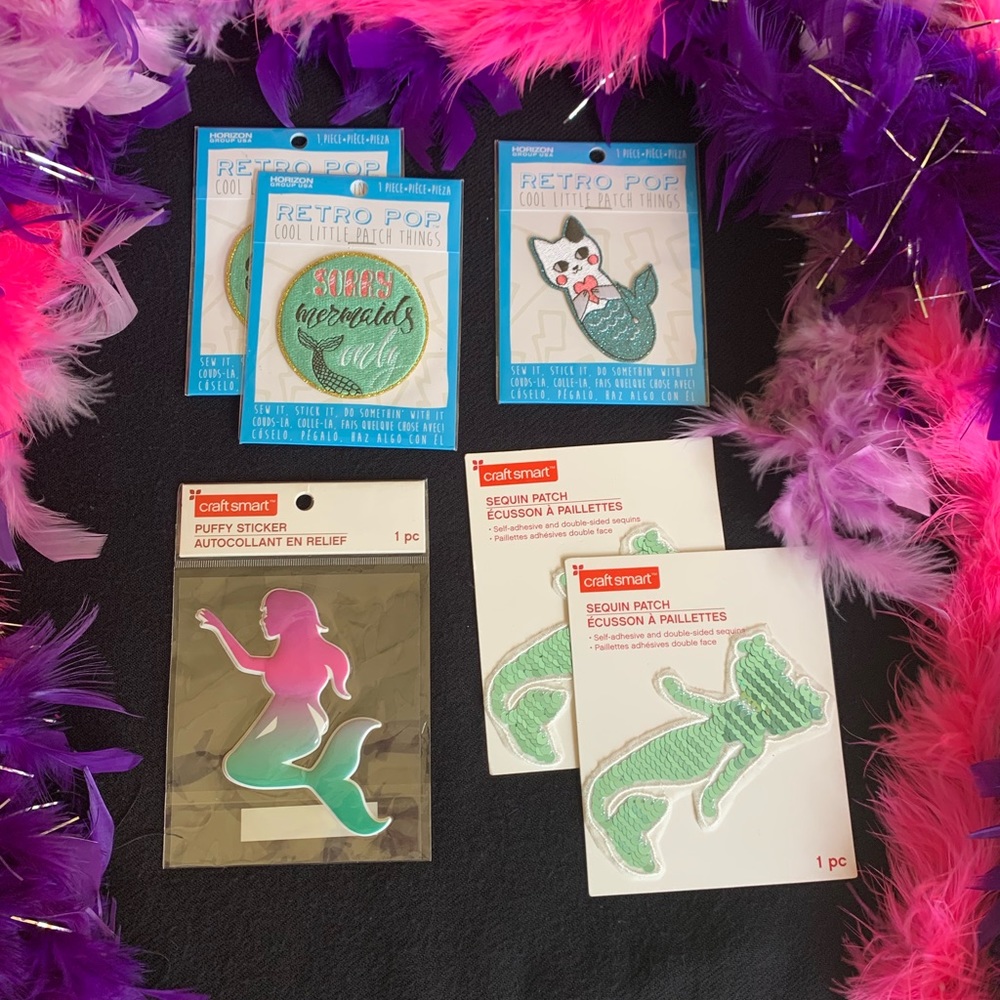 3/$20 NWT Mermaid Sticker / Patch Collection